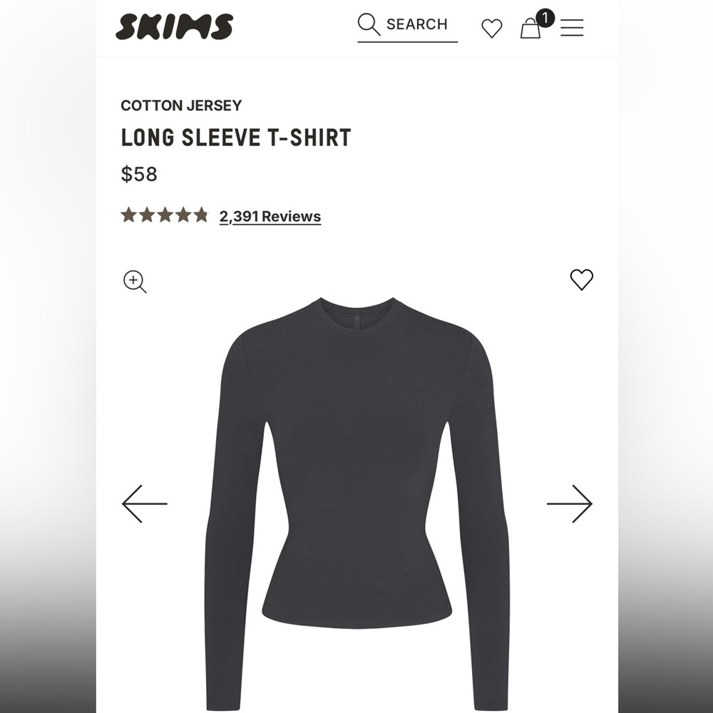 Skims Cotton Jersey Longsleeve
